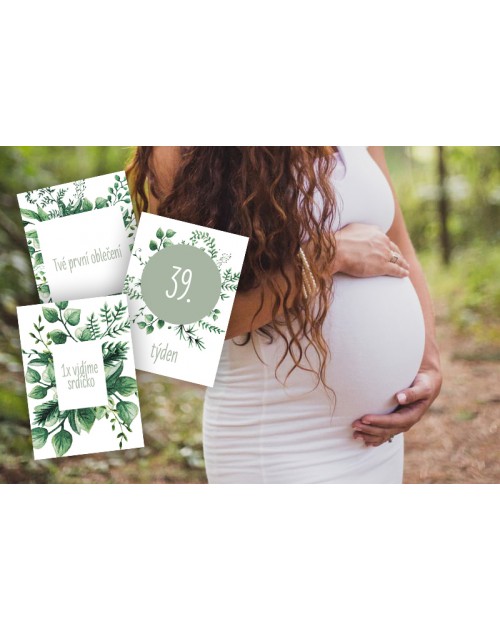 Těhotenské milníkové kartičky Natural