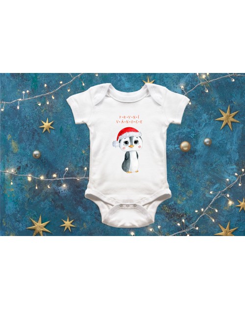 Dětské body Vánoční s tučňákem 2